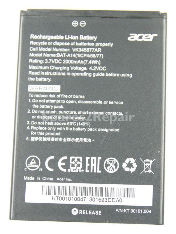 Acer Phone Battery Packs - Vk345877ar Kt 00101 002 Battery Li-ion 2000mah Main