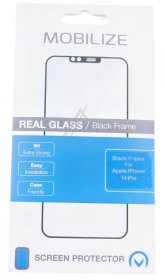 Mobilize Display Protective Film - 56305 Mobilize Glass Screen Protector - Black Frame - Apple Iphone 14 Pro