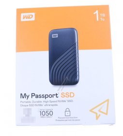 Western Digital External Ssd Hard Drive - Wdbagf0010bbl-wesn Wd My Passport Ssd 1tb Midnight Blue Cross Compatible Usb 3 2 Gen-2 And Usb-c 1050mb-s Read 1000mb-s Write Pc & Mac
