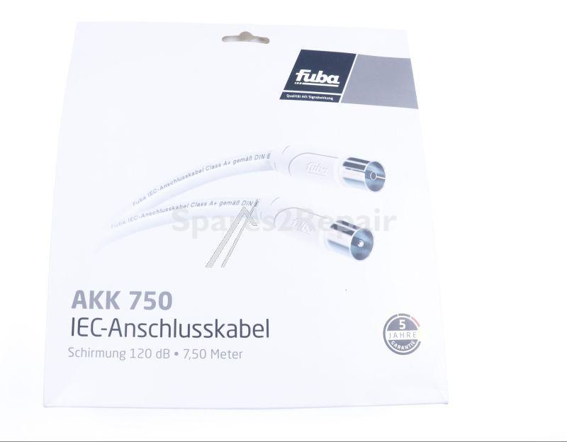 Fuba Aerial Connecting Cable - Akk 750 Akk 750 Iec Connection Cable 7.50m