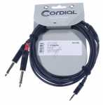 Cordial Neutrik Jack Plug/jack Plug - 2x 6,3mm Jack Plug Mono --> Mini-jack Plug 3,5 Mm Stereo
