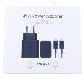 Samsung Charger For Mobile Phone - Ep-t4511xbegeu Samsung Fast Charger 45w Power With 5a Cable Ep-t4511 Black