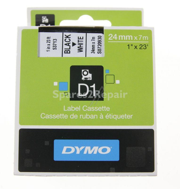 Dymo Colour Cartridge - S0720930 Black On White Label Tape 24mm-7m Dymo D1 Tape
