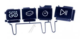 Button - C00637314 488000637314 Buttons Core Black Right [Whirlpool Indesit]