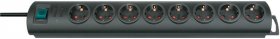 Brennenstuhl 8 Way Socket Outlet Switch - Primera-line Steckdosenleiste 8-fach Schwarz 2m H05vv-f 3g1,5