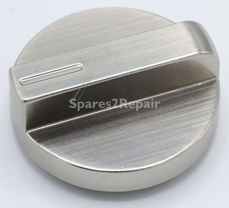 Button - C00384801 488000384801 Knob - Ftgh 2016 Nichel Brushed [Whirlpool Indesit]