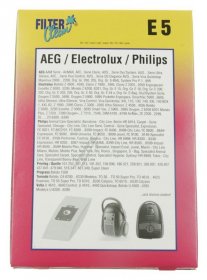 Filterclean Vacuum Cleaner Bags - E5-ph5 000282-k 5x Dust Bags E5 1