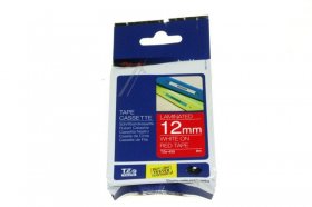 Brother Colour Cartridge - Tze-435 Label Tape Brother White-red 12mm-8m Laminated