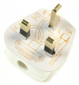 Bachmann Plug - Mains Plug 13a, White, Uk
