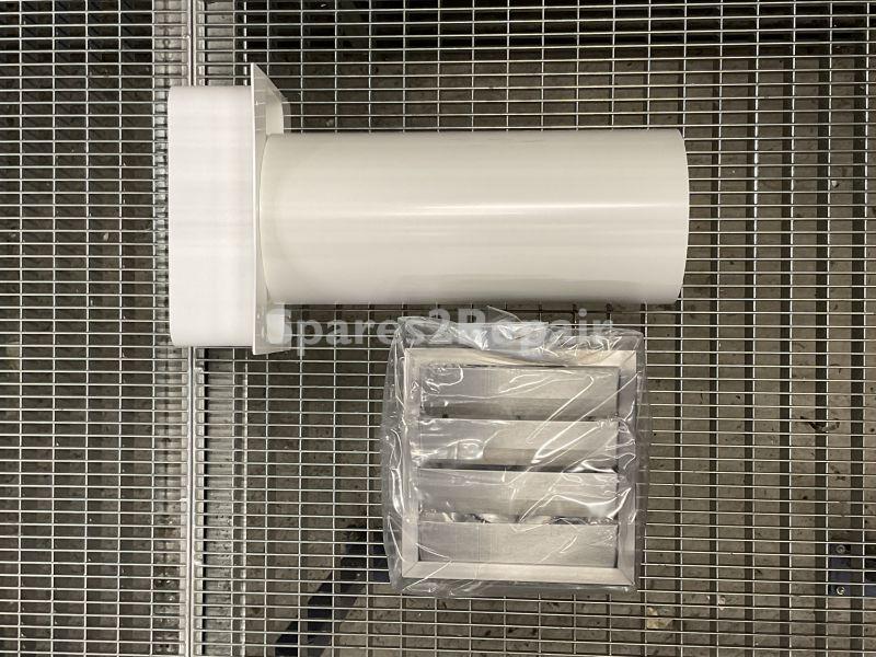 Naber Extractor Hose - Klima-e Flow 150 4022040 Wall Box With Stainless Steel External Blind And Rectangular Connection - Compairflow150