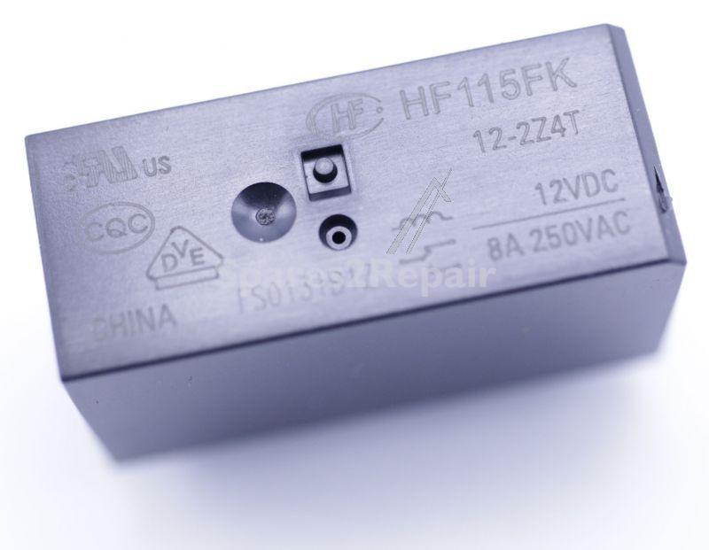 Hongfa Pcb Relay To 12v - 12vdc 8a-250vac Relay, 2 Changeovers