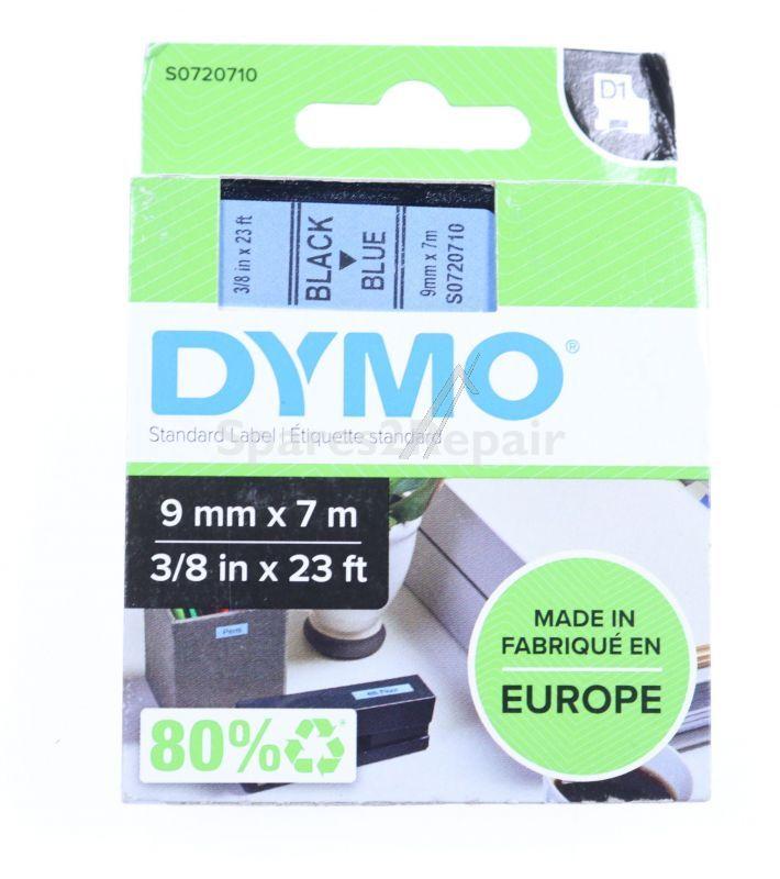 Dymo Colour Cartridge - S0720710 Label Tape Black On Blue 9mm 7m Dymo D1 Tape