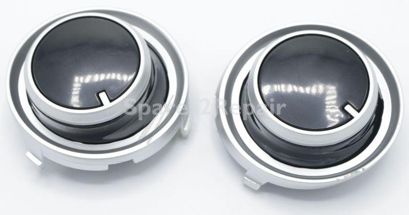 Control Knobs - As00001442 Kit Knob Thermostat-timer Black-silver 4619 [Delonghi]