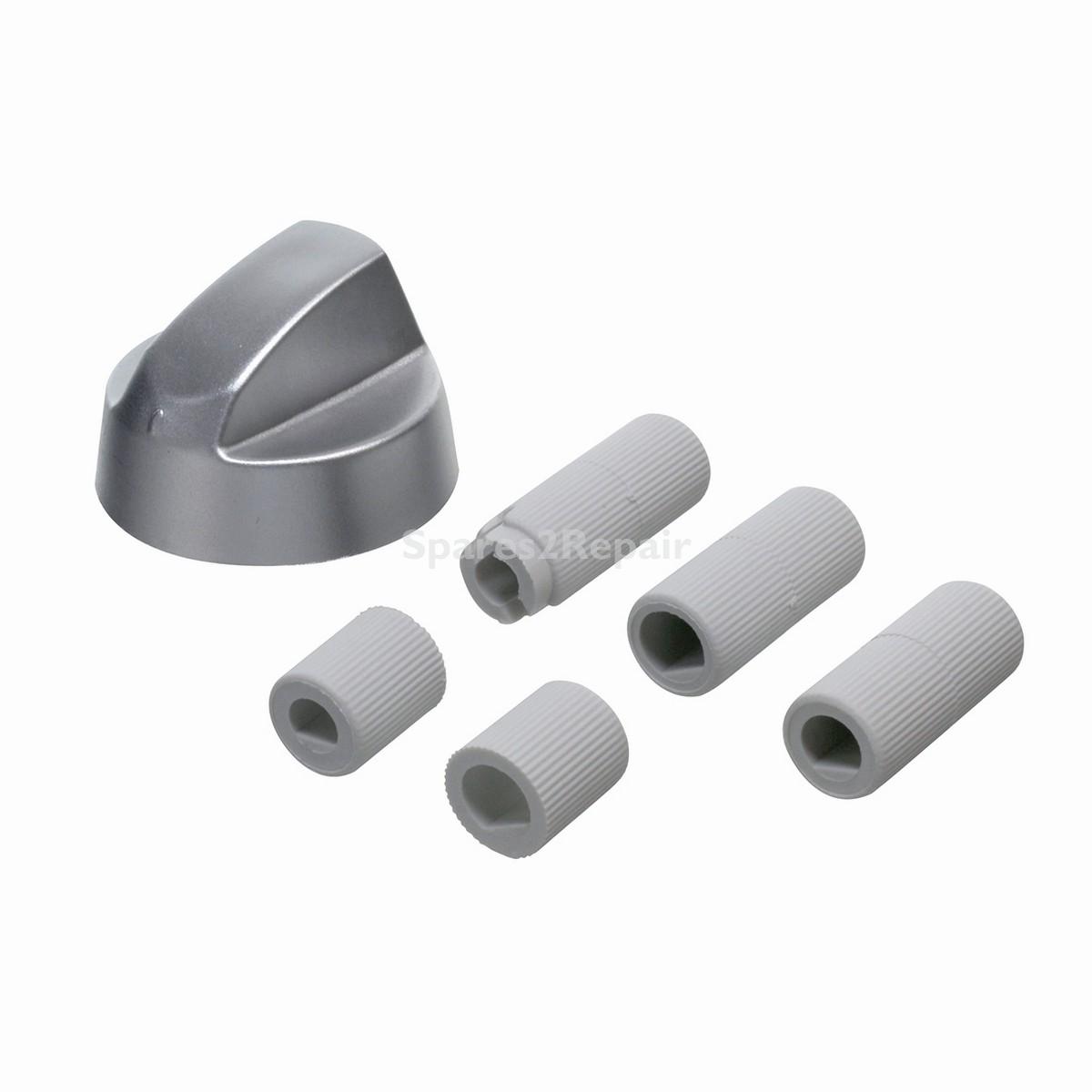 Universal Silver Oven Knob With Five Adapters