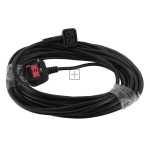 Compatible for Numatic WVD, HZD, NTD, HZQ Series Vacuum Cleaner Black Cable & 13A Plug Assembly with 3-Pin Connector (12M)