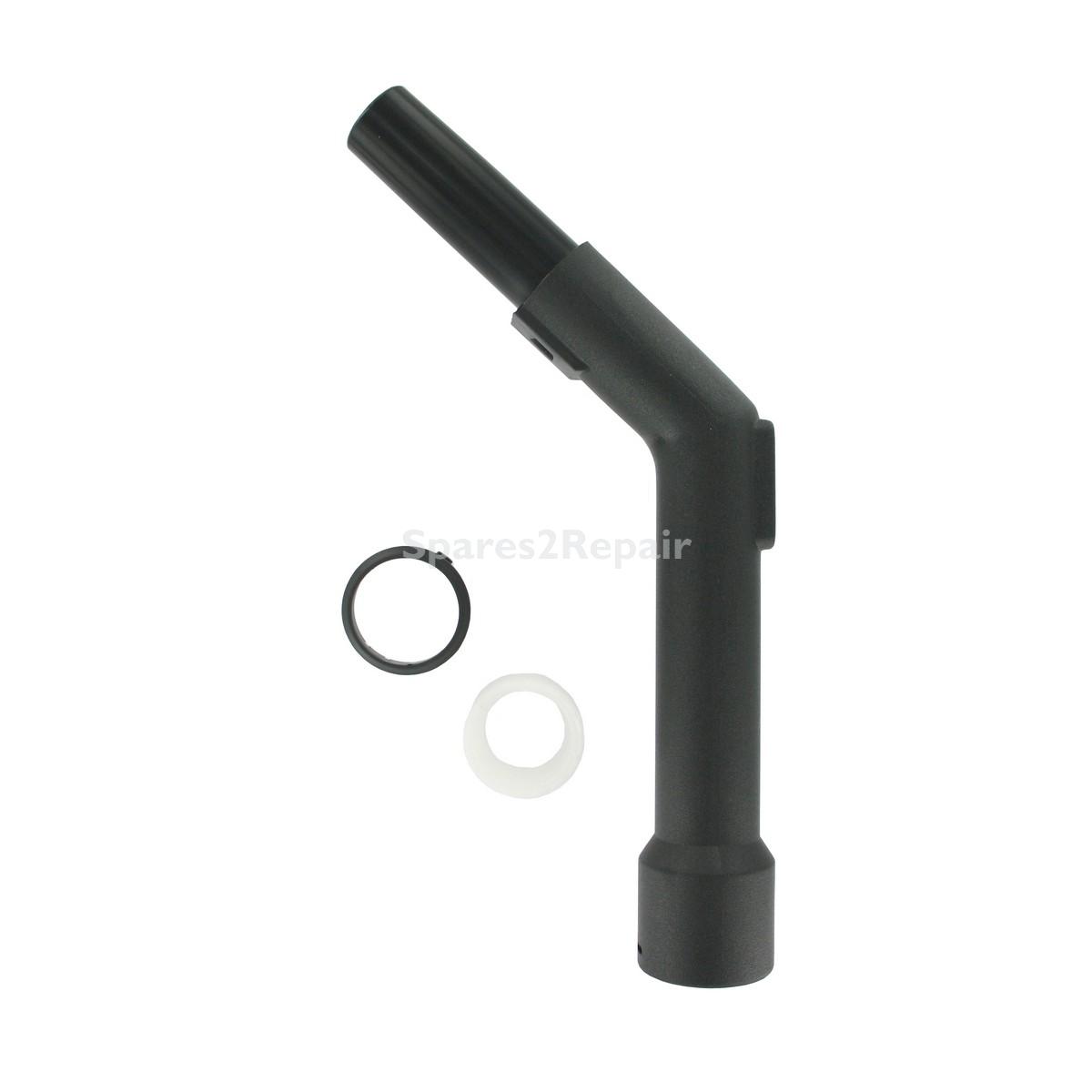 Universal Black Plastic Pistol-Grip with Clickfitting Bent End for Electrolux, Dirt Devil, Nilfisk, Numatic, Vax etc (32mm)