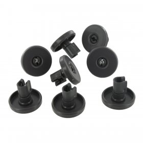 Compatible for AEG, Arthur Martin, Electrolux, Privileg, Rex, Zanussi ZDT6255, JLDWW1201, ESL6115, ZSF6128, ZSF6120 Type Dark Grey Lower Basket Wheel (Pack of 8)