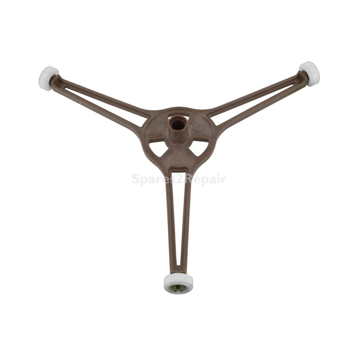 Universal Microwave Turntable Glass Plate Tripod Support Stand for 7mm D Shaft Motors (Arm Length 95mm, Wheel Diameter 14mm)