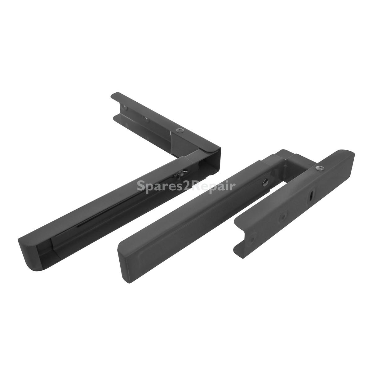Universal Silver Finished Microwave Extendable Arm Brackets & Fixings Wall-Mounting Kit