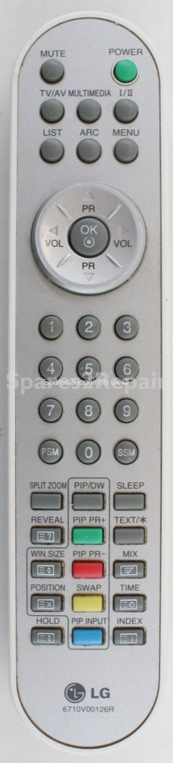 LG 6710V00126R Remote Control (Original)